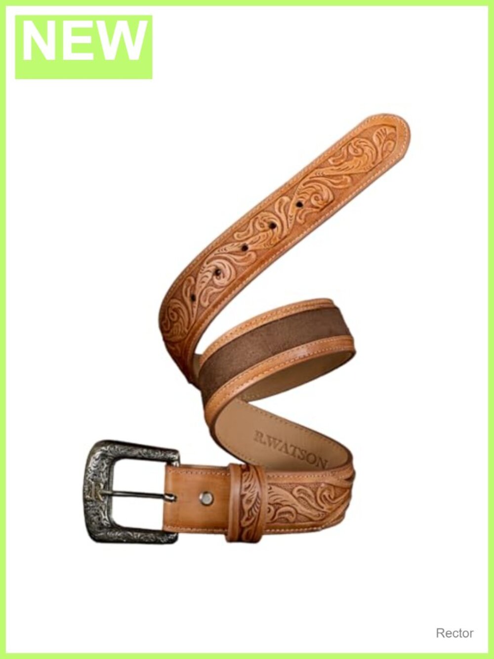 Roughout Leather Men's Belt - 1.5 Inch Wide Classic Buckle
